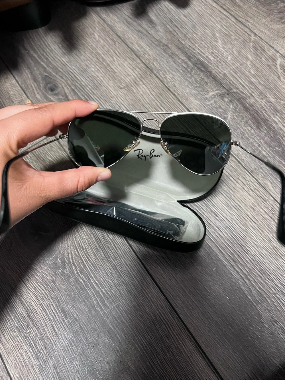 Ray-Ban Silver Mirrored Aviator Sunglasses
